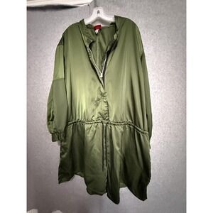 Hunter Coat Womens 3X Green Zip Drawstring Long Rain Pockets Lightweight xTarget